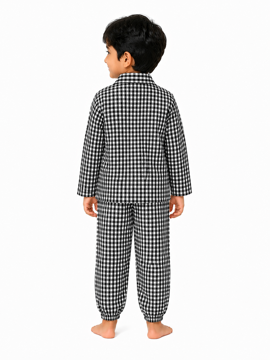 Night suit - Black & White Checks