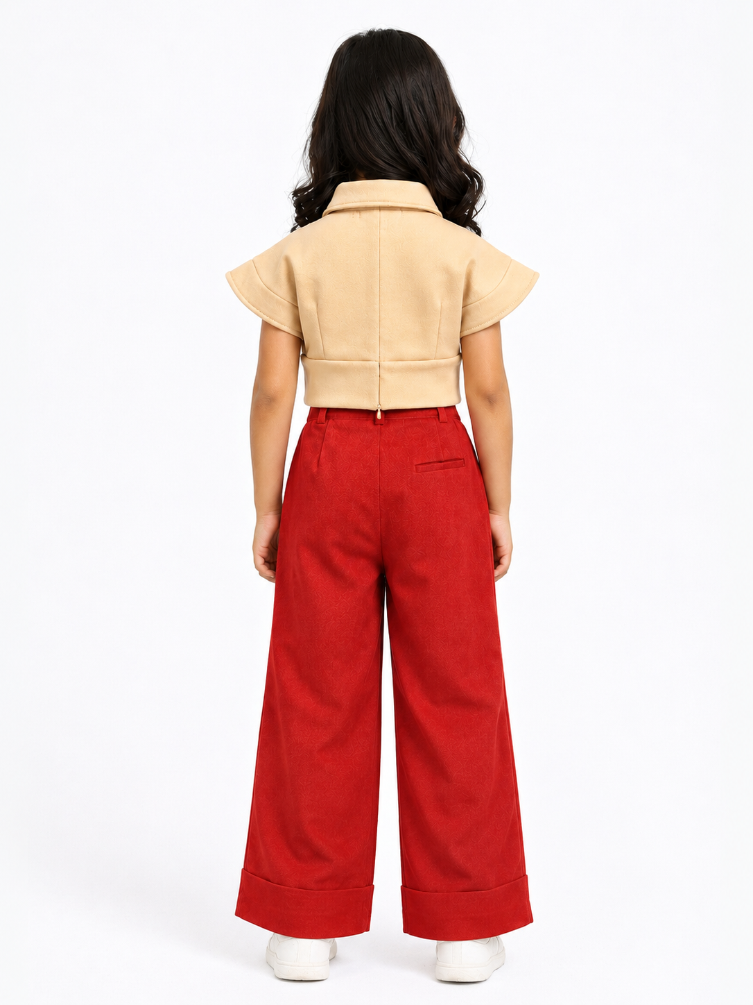 Mini Chic Scuba Co-Ord Set (Maroon)