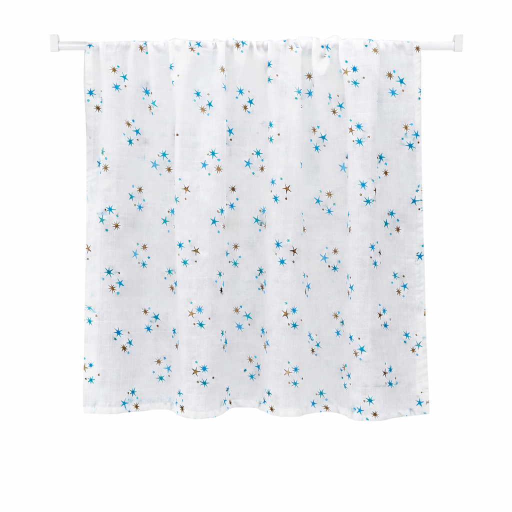 Muslin Swaddles (Blue Stars)