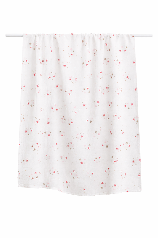 Muslin Swaddles (Pink Stars)