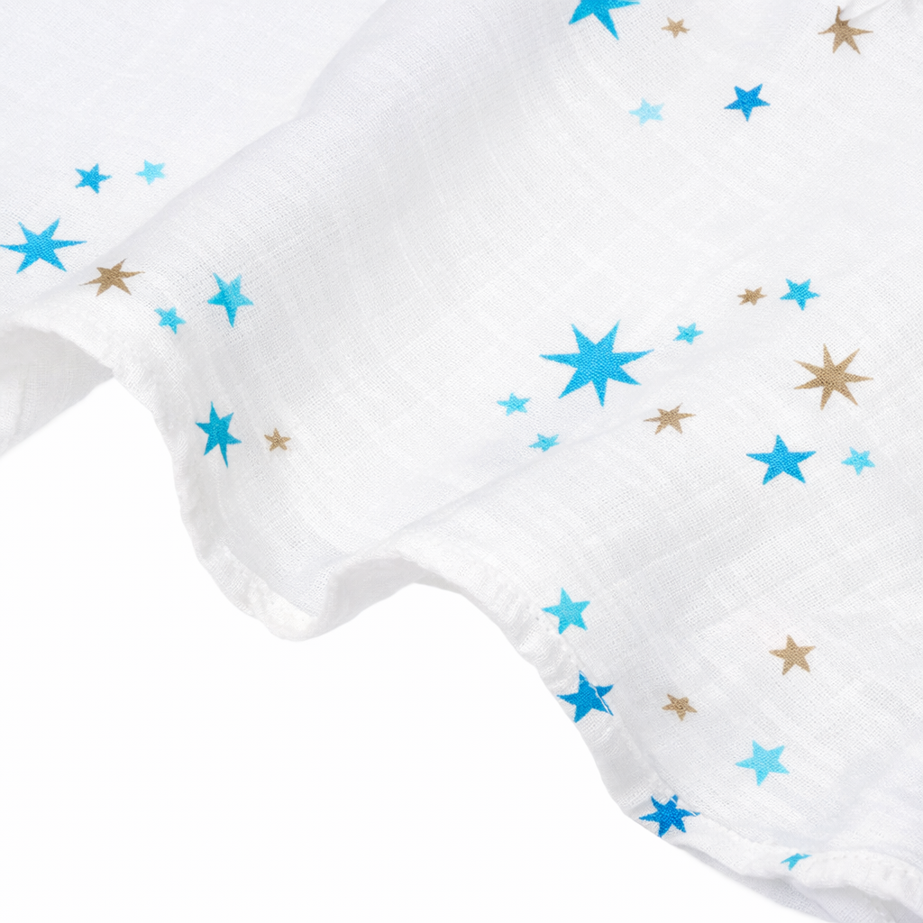 Muslin Swaddles (Blue Stars)