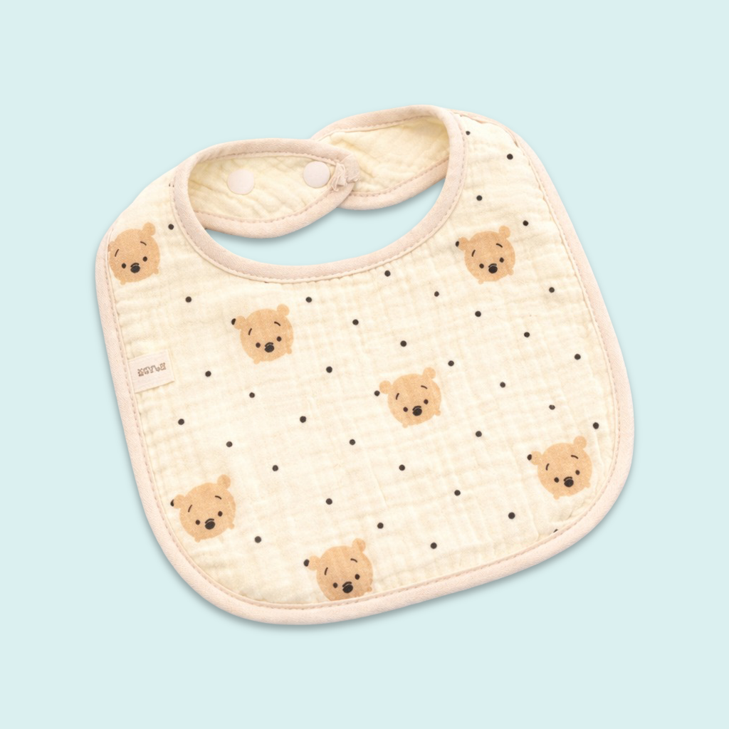 Muslin Baby Bib (Bear Prints)