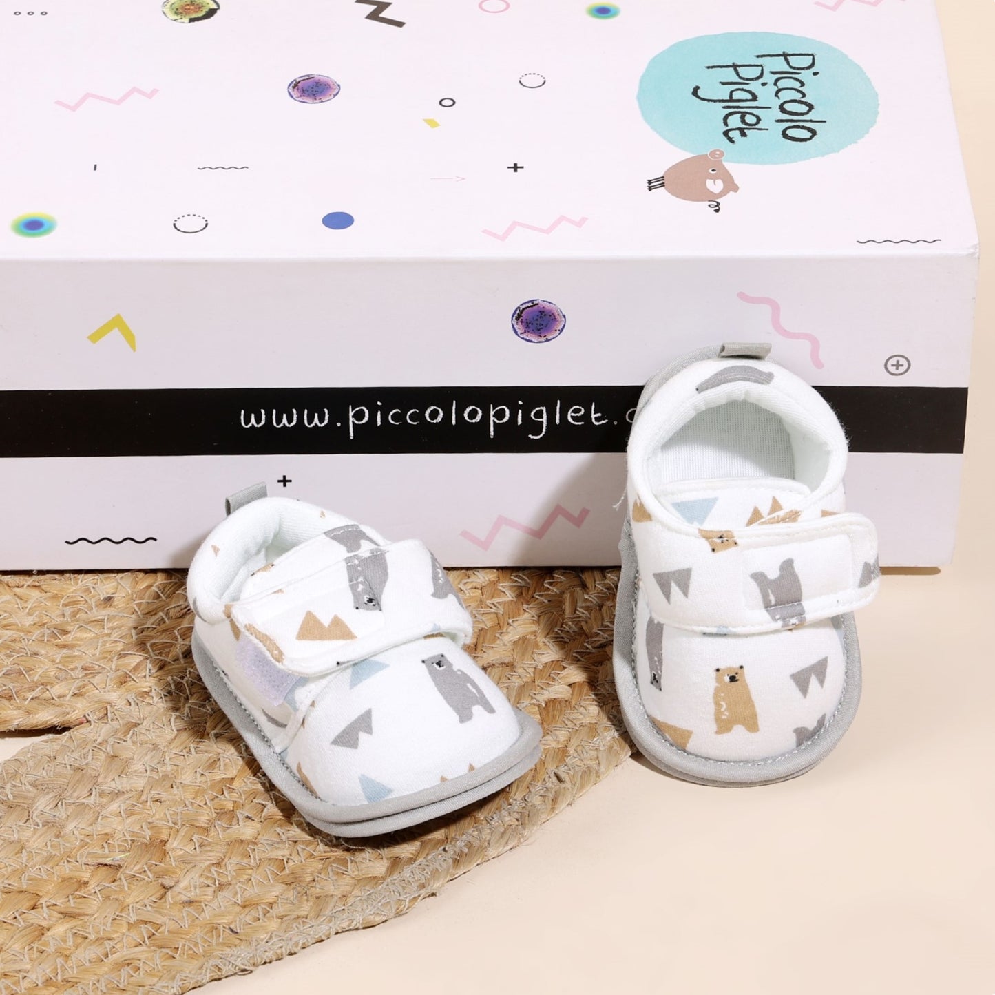 Winter Bear Printed Cotton Soft Casual Baby Shoes (Toddlers)