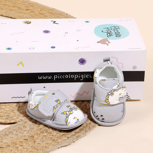 Unicorn Printed Cotton Soft Casual Baby Shoes (Toddlers)