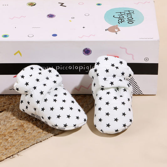 Twinkle Toes Non-Slip Baby Warm Booties (White)