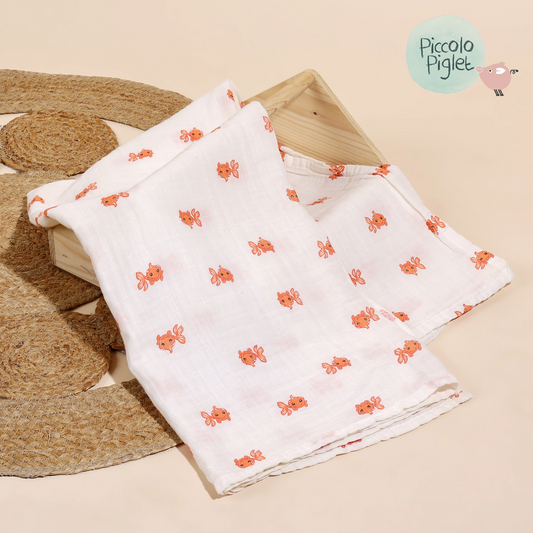 Little Goldfish Muslin Swaddle