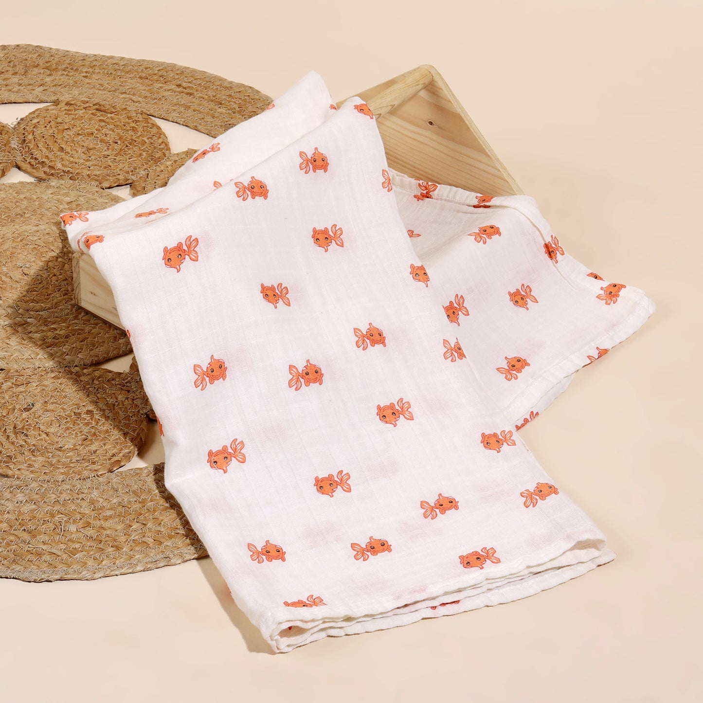 Little Goldfish Muslin Swaddle