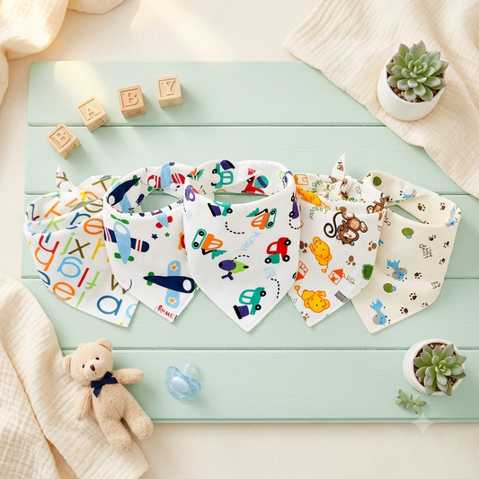 Baby Bandana Bibs – Set of 5 (NEW) 05