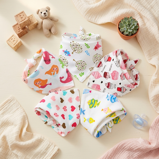 Baby Bandana Bibs – Set of 5 (NEW) 02