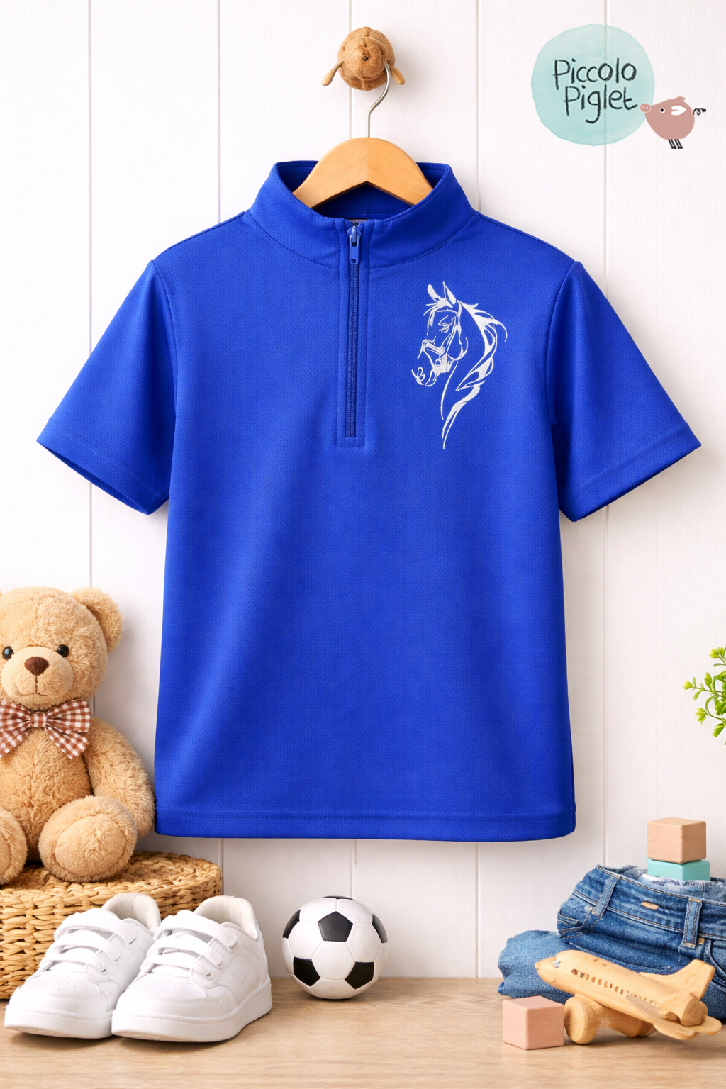 Riding Half Sleeve T-Shirt (Blue)
