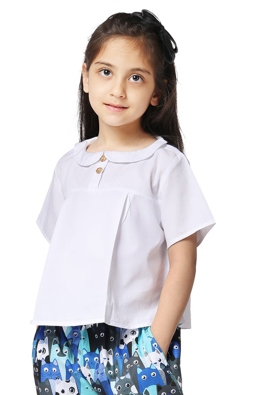 Peter Pan top - White