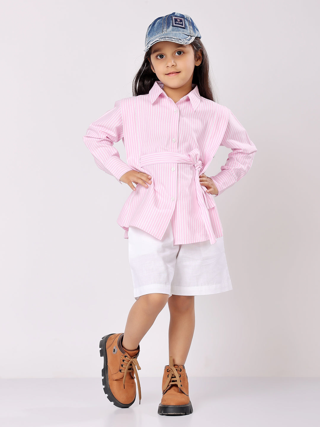 Striped Knot Shirt (Pink)