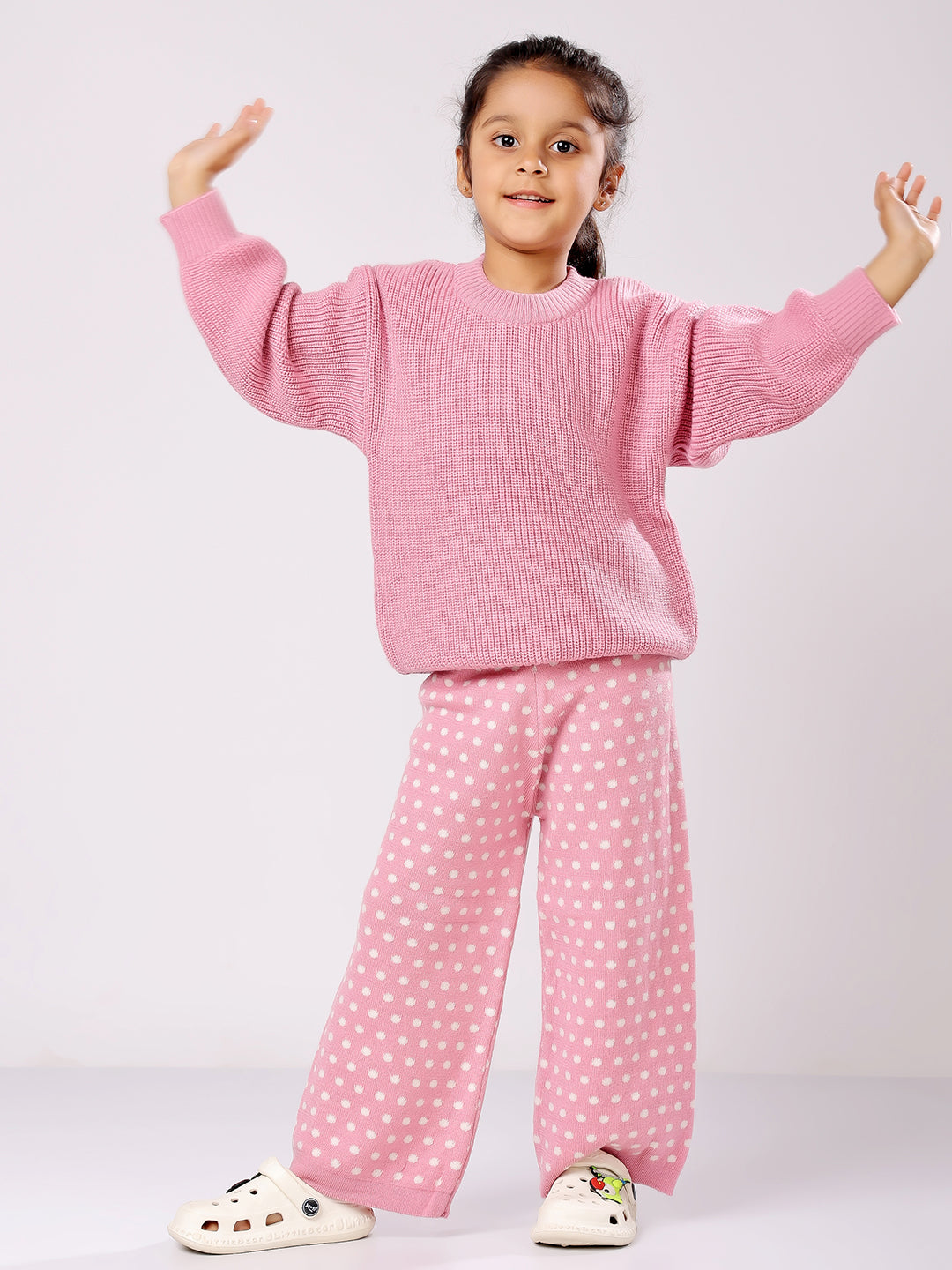Pink Polka Sweater Set