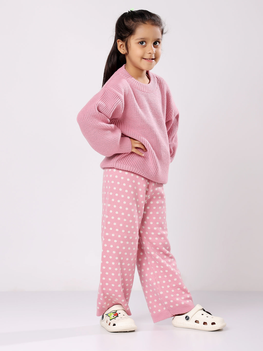 Pink Polka Sweater Set