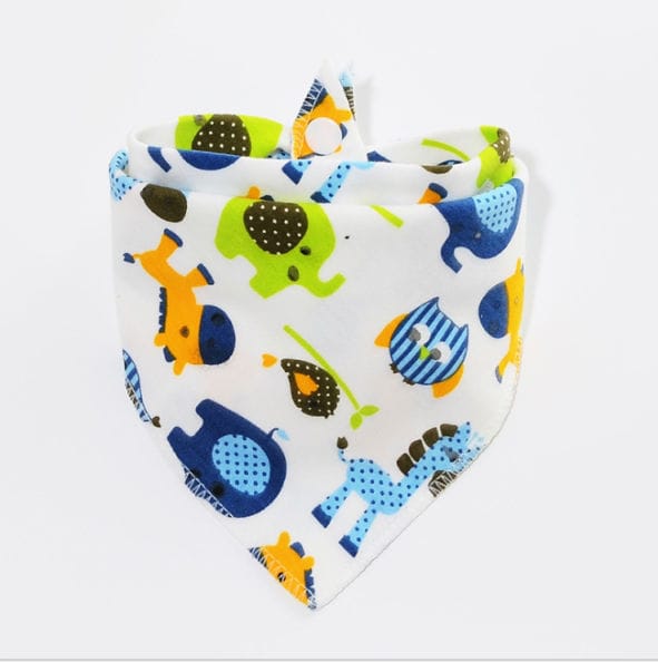 Bandana bib set (Set of 5 in Different Prints)