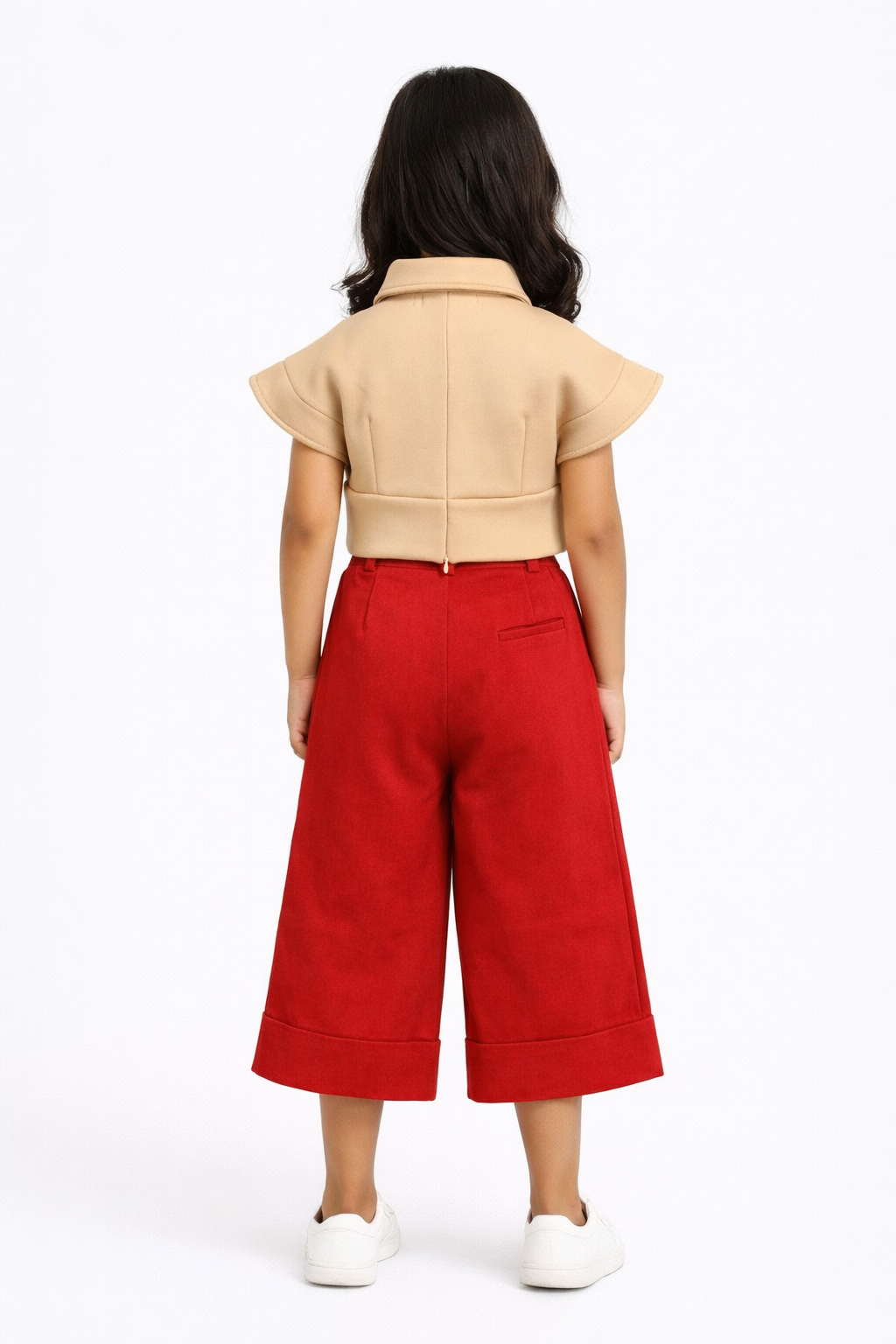 Mini Chic Scuba Co-Ord Set (Maroon)