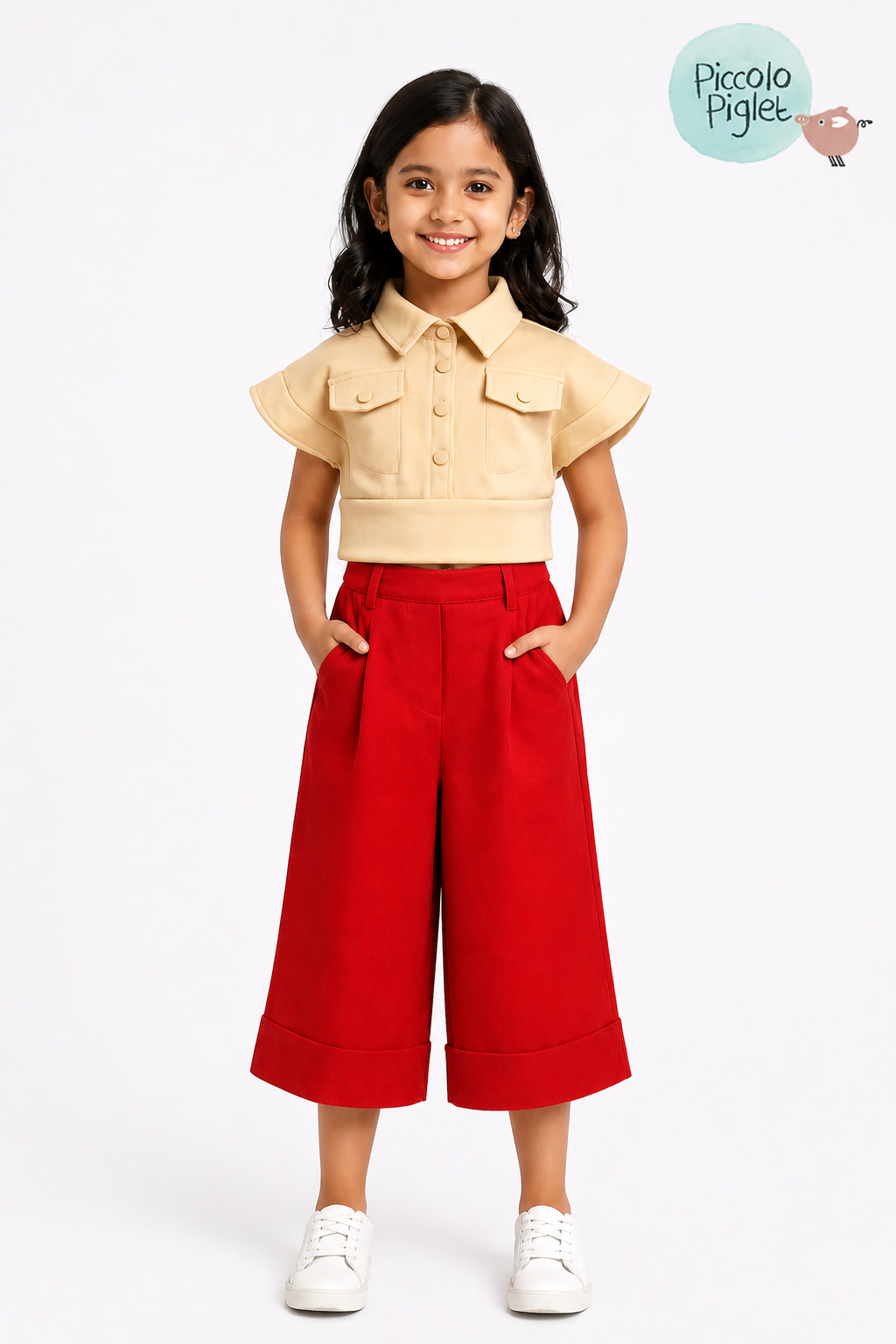 Mini Chic Scuba Co-Ord Set (Maroon)