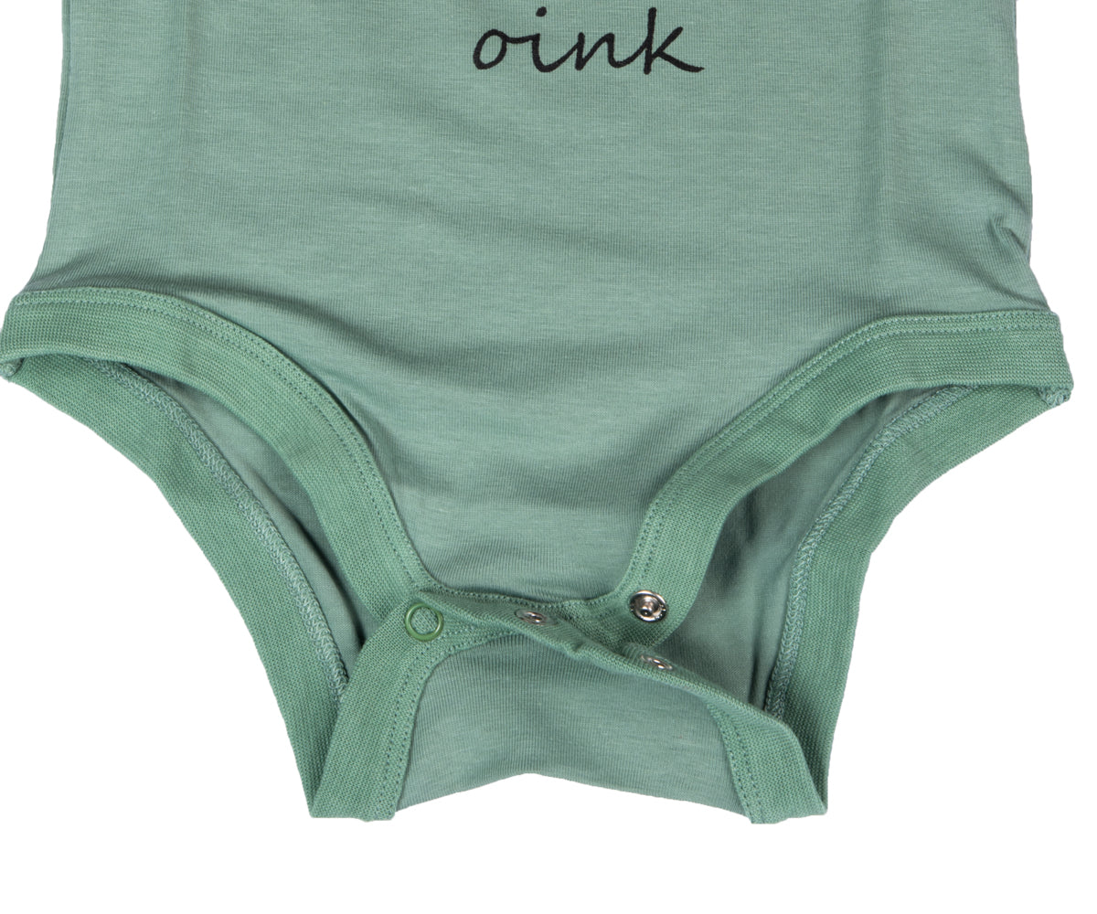 Half sleeves Body-suit green