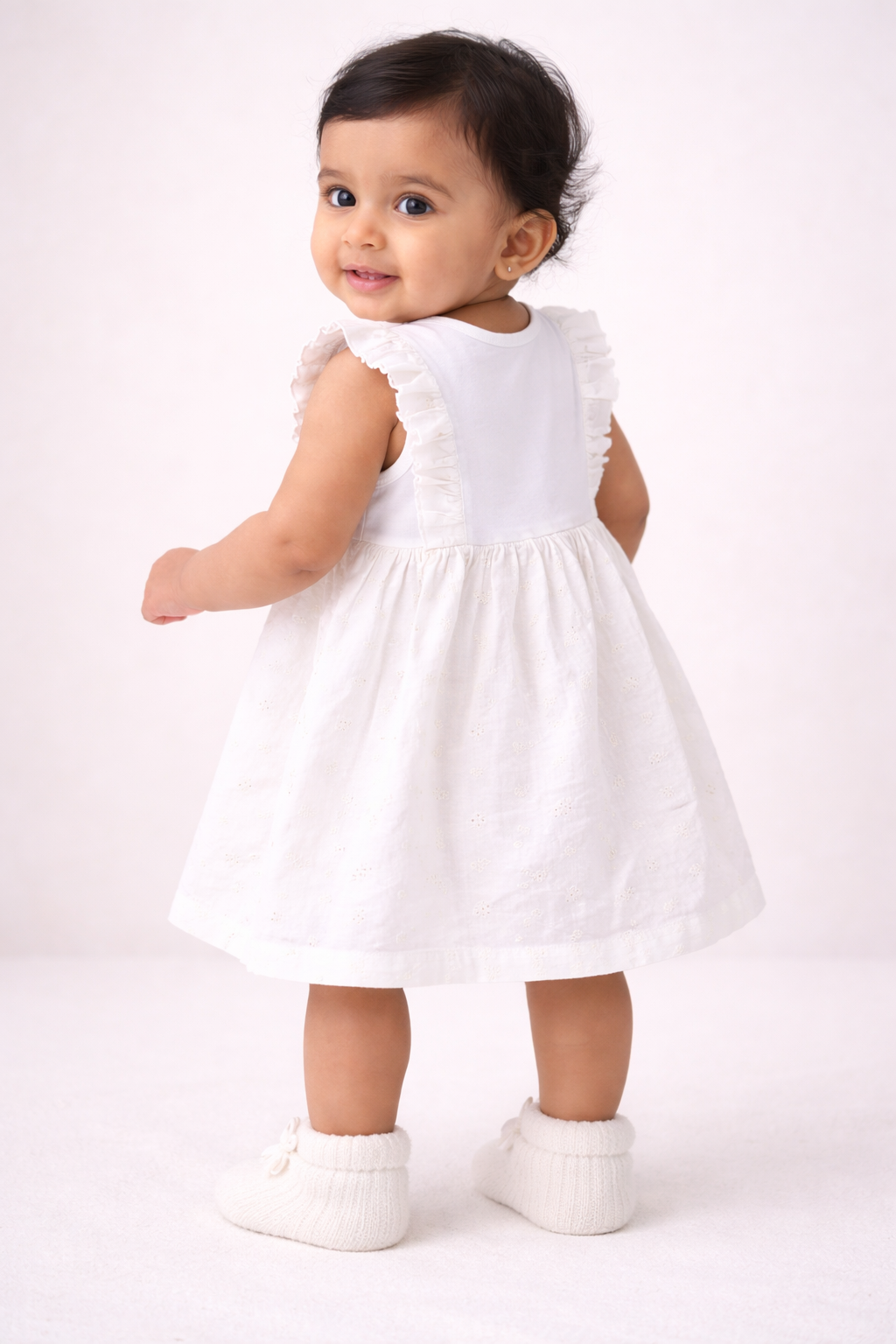 Schiffli Bodysuit Dress