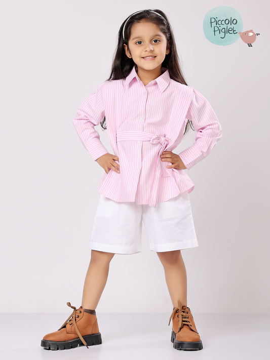 Striped Knot Shirt (Pink)