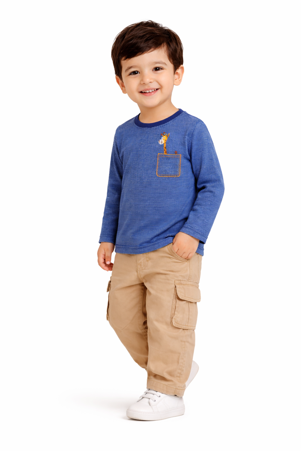 Blue Stripes Long-Sleeve Tee