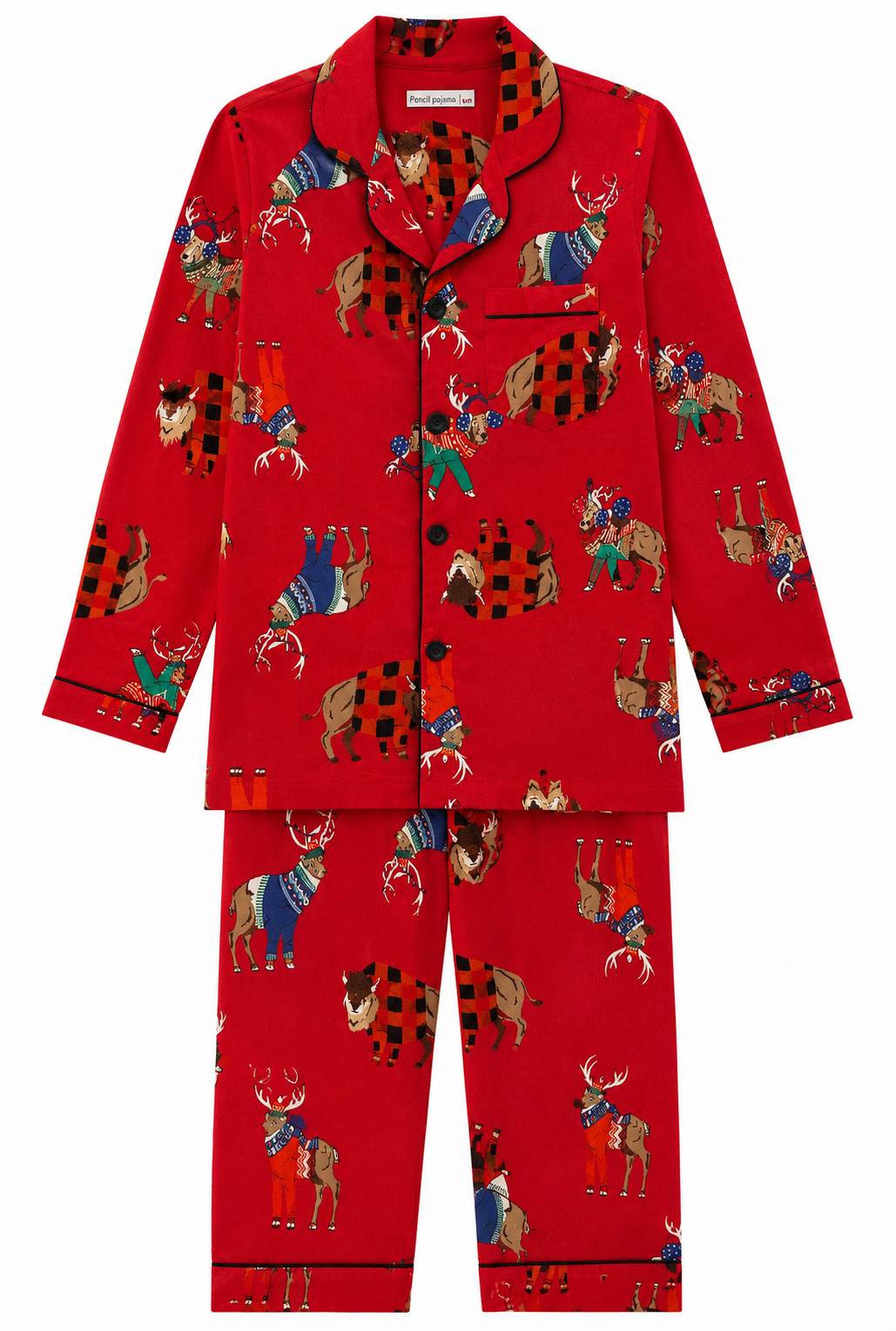 Red Flannel Night Suit