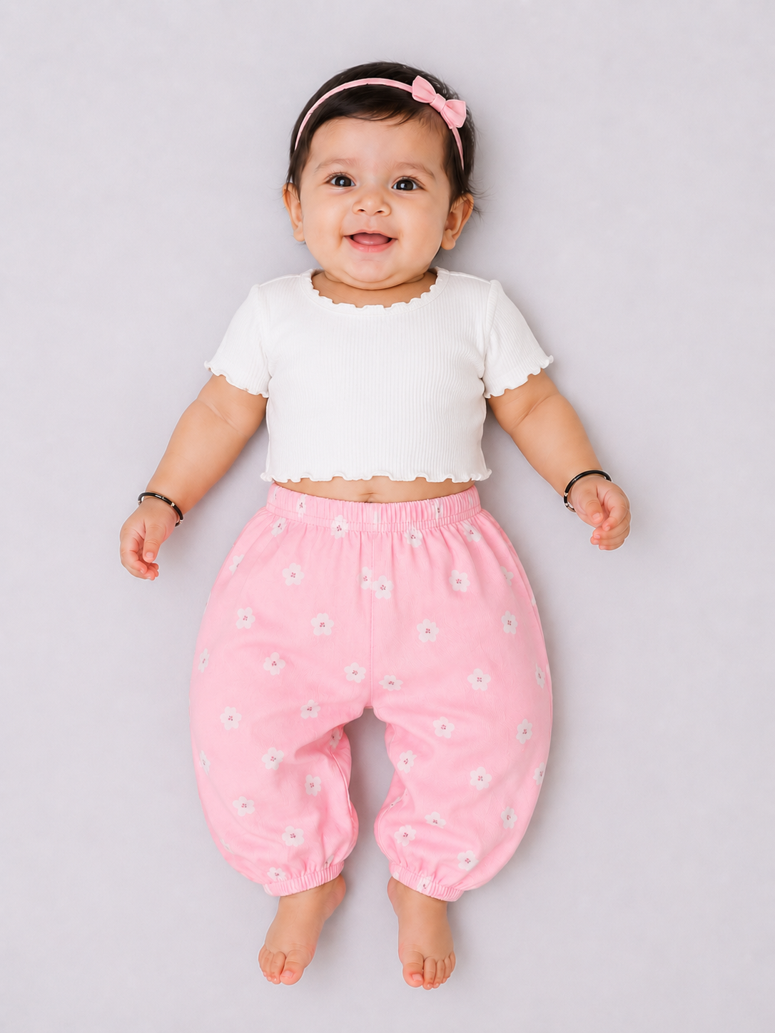 Loose Pants Flower Corduroy