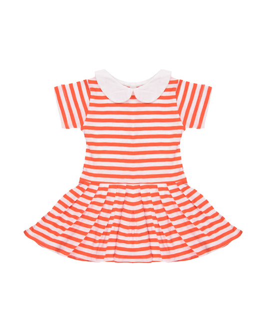 Orange Stripped Tennis Dress