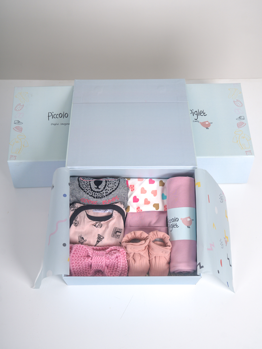 Gift Box (Hamper)-Pink Small (Girl) 0 to 6 Months