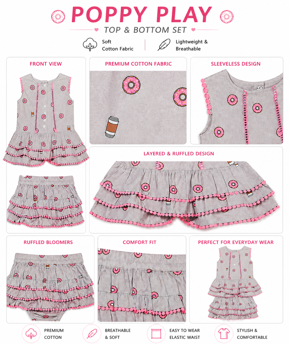 POPPY PLAY/Multi Layered Dress Set