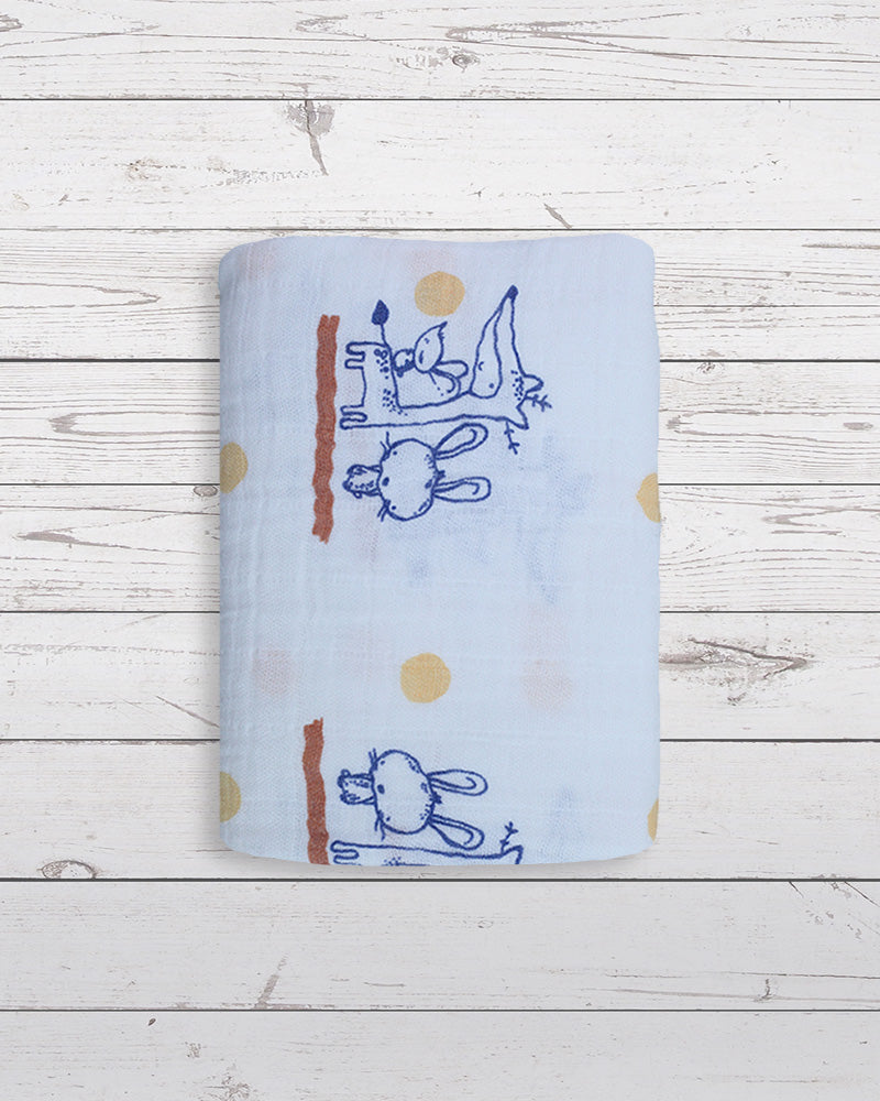 Swaddle blankets (Blue Lamb)