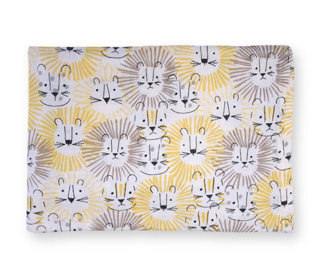 Lion Print Muslin Swaddle