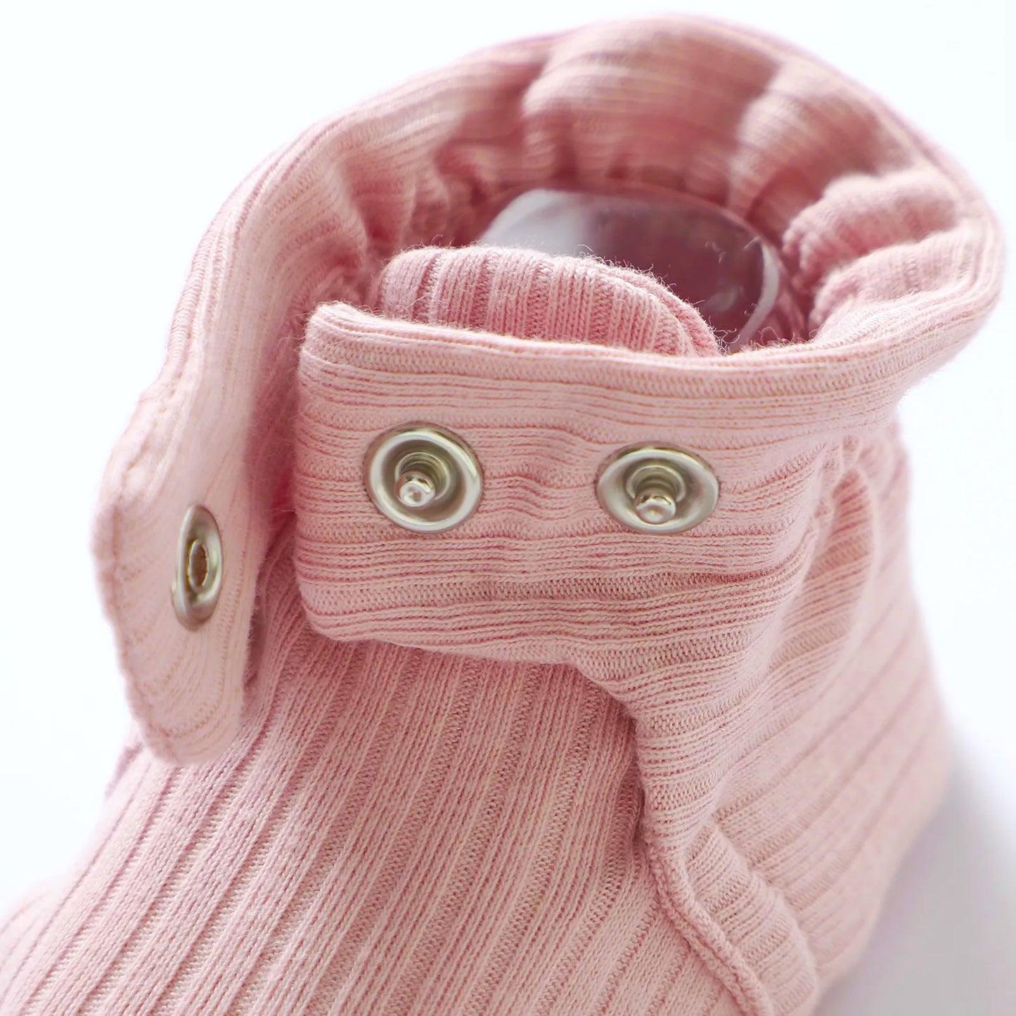 Newborn Baby Knitted Socks Booties (Baby Pink)