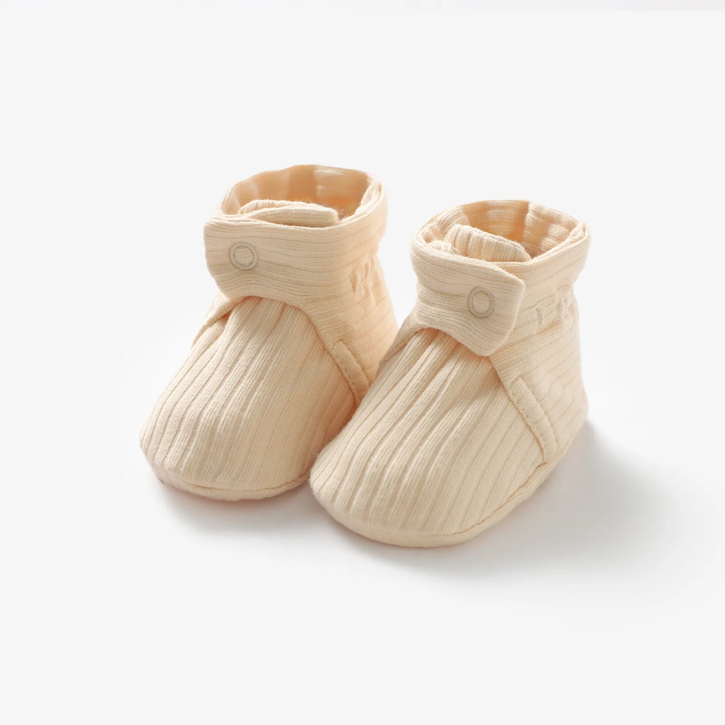 Newborn Baby Knitted Socks Booties (Soft Cream)