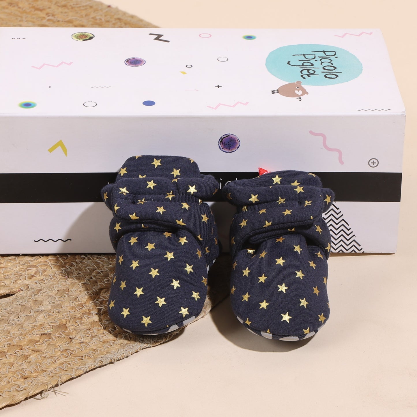 Twinkle Toes Non-Slip Baby Warm Booties (Blue)