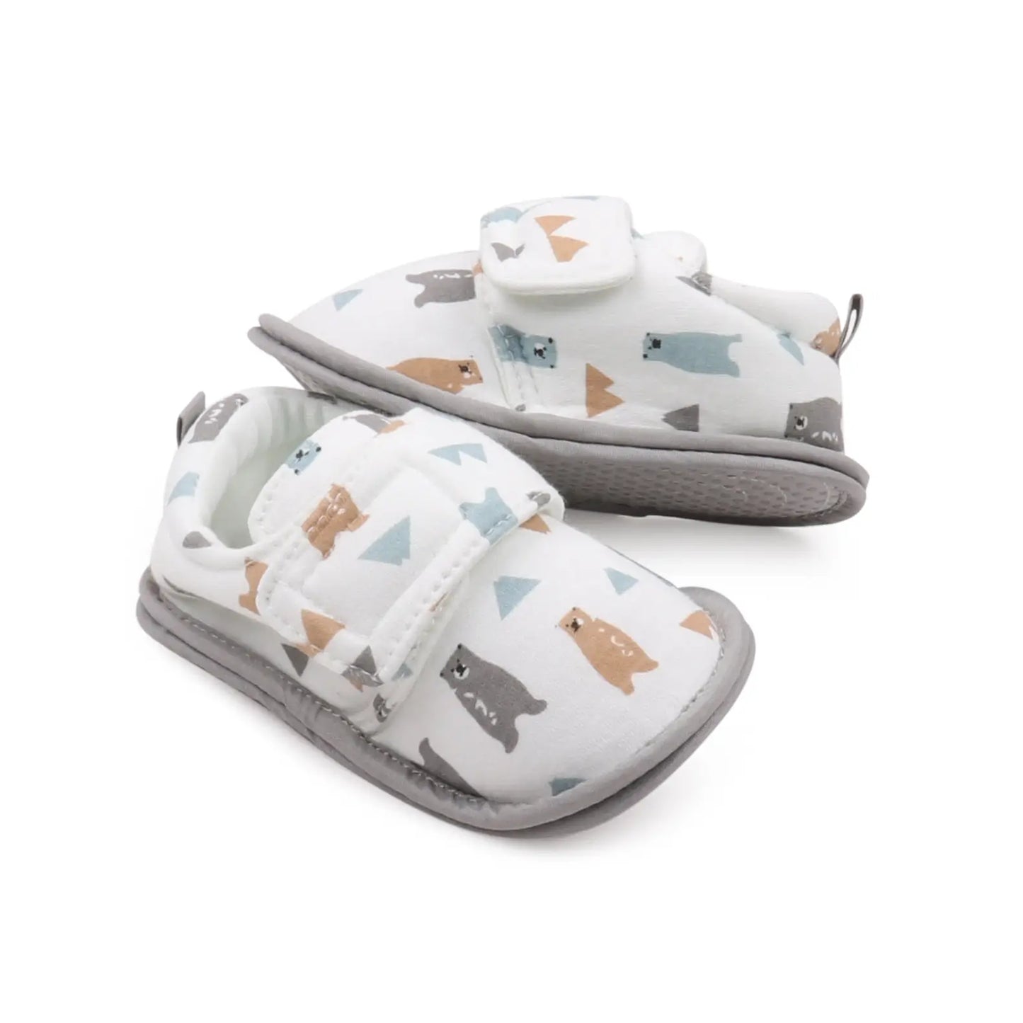 Winter Bear Printed Cotton Soft Casual Baby Shoes (Toddlers)