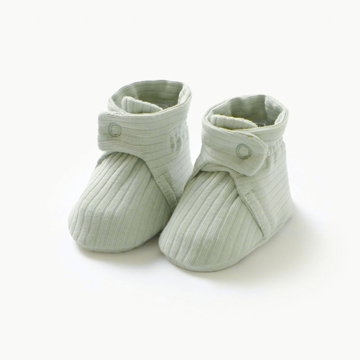 Newborn Baby Knitted Socks Booties (Mint Green)