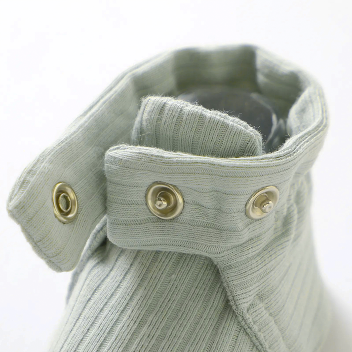 Newborn Baby Knitted Socks Booties (Mint Green)
