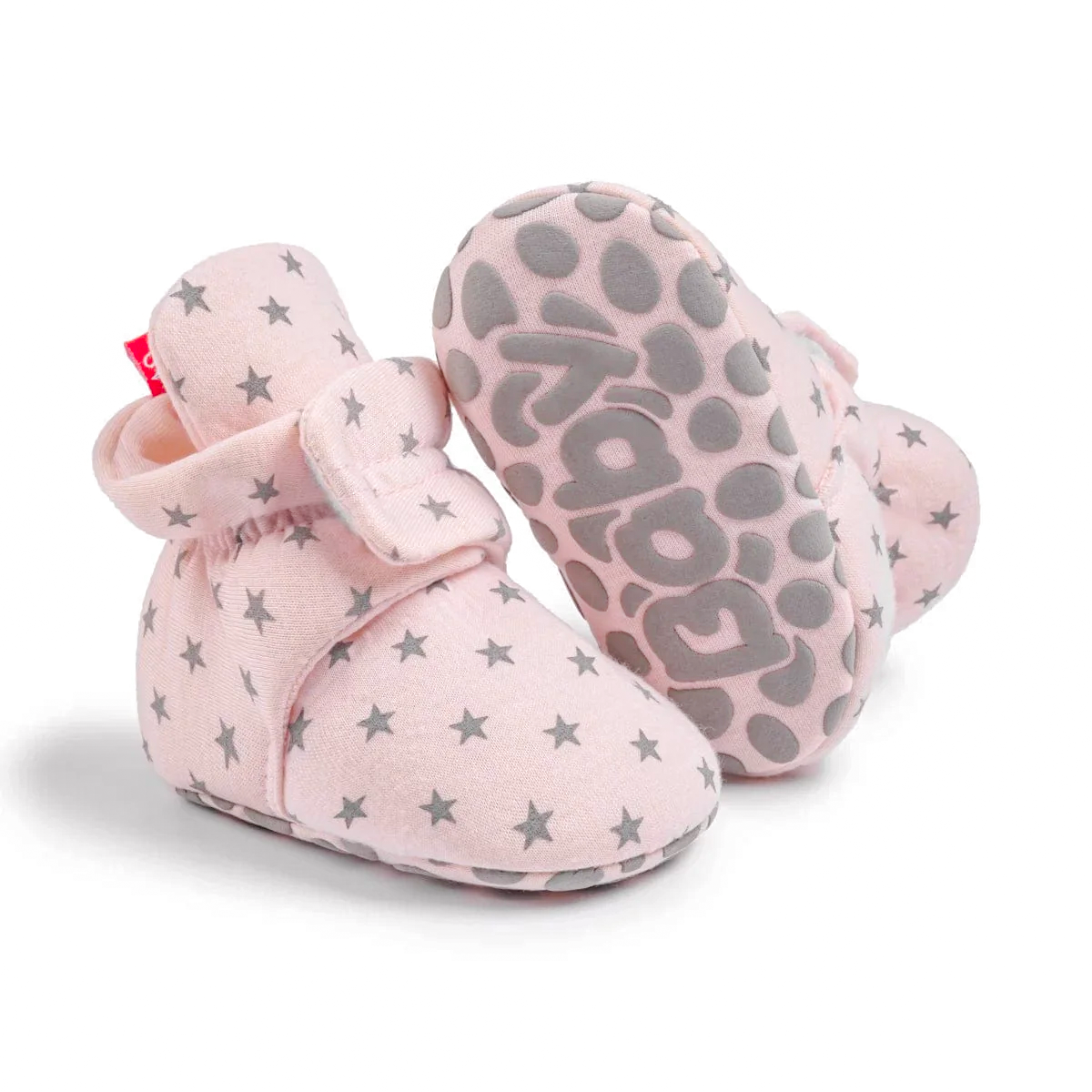 Twinkle Toes Non-Slip Baby Warm Booties (Pink)