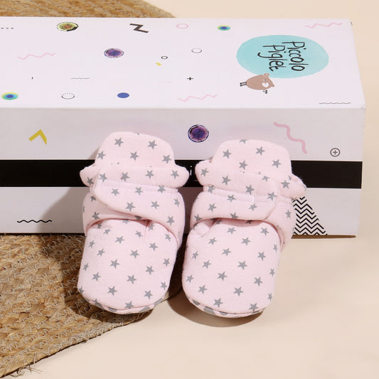Twinkle Toes Non-Slip Baby Warm Booties (Pink)