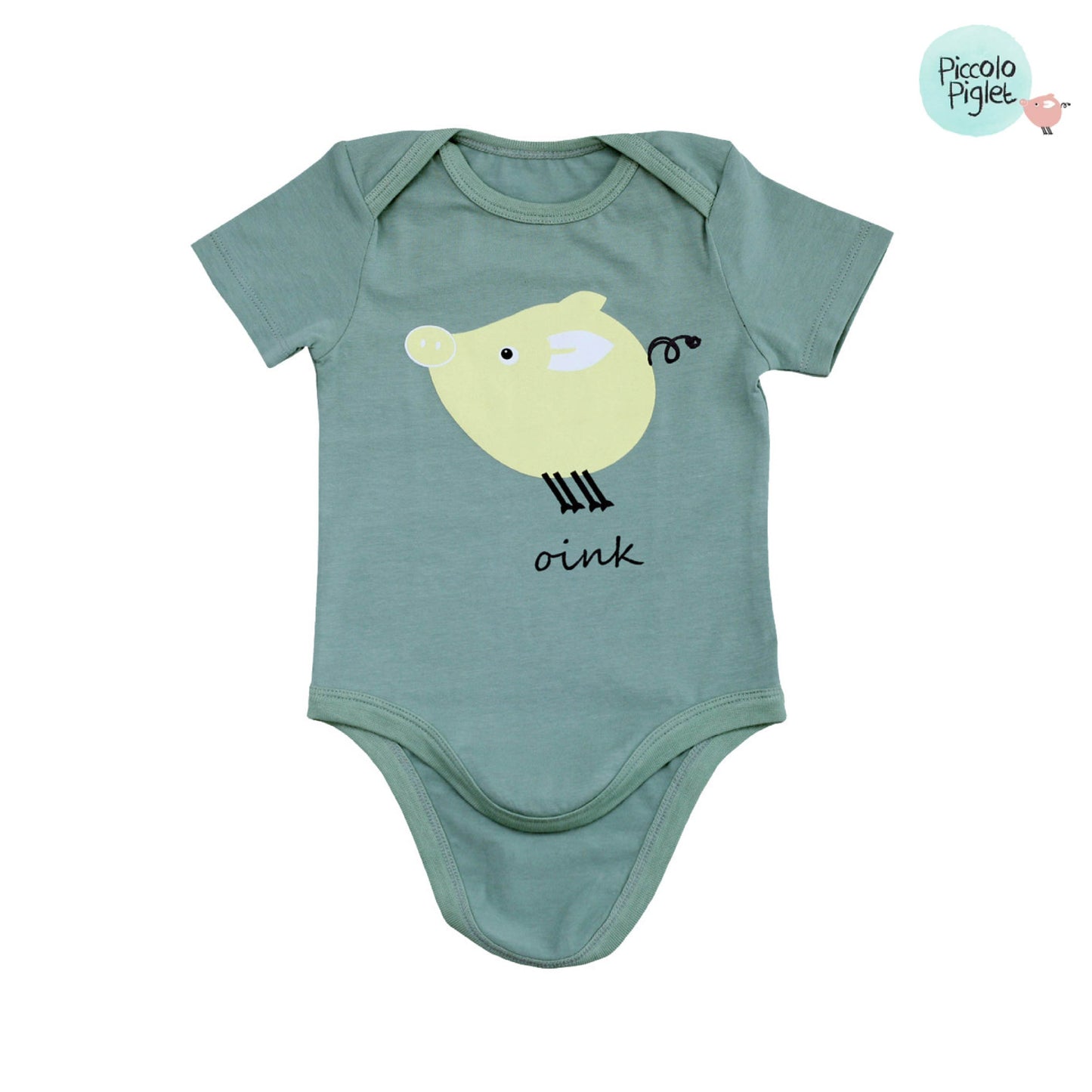 Half sleeves Body-suit green