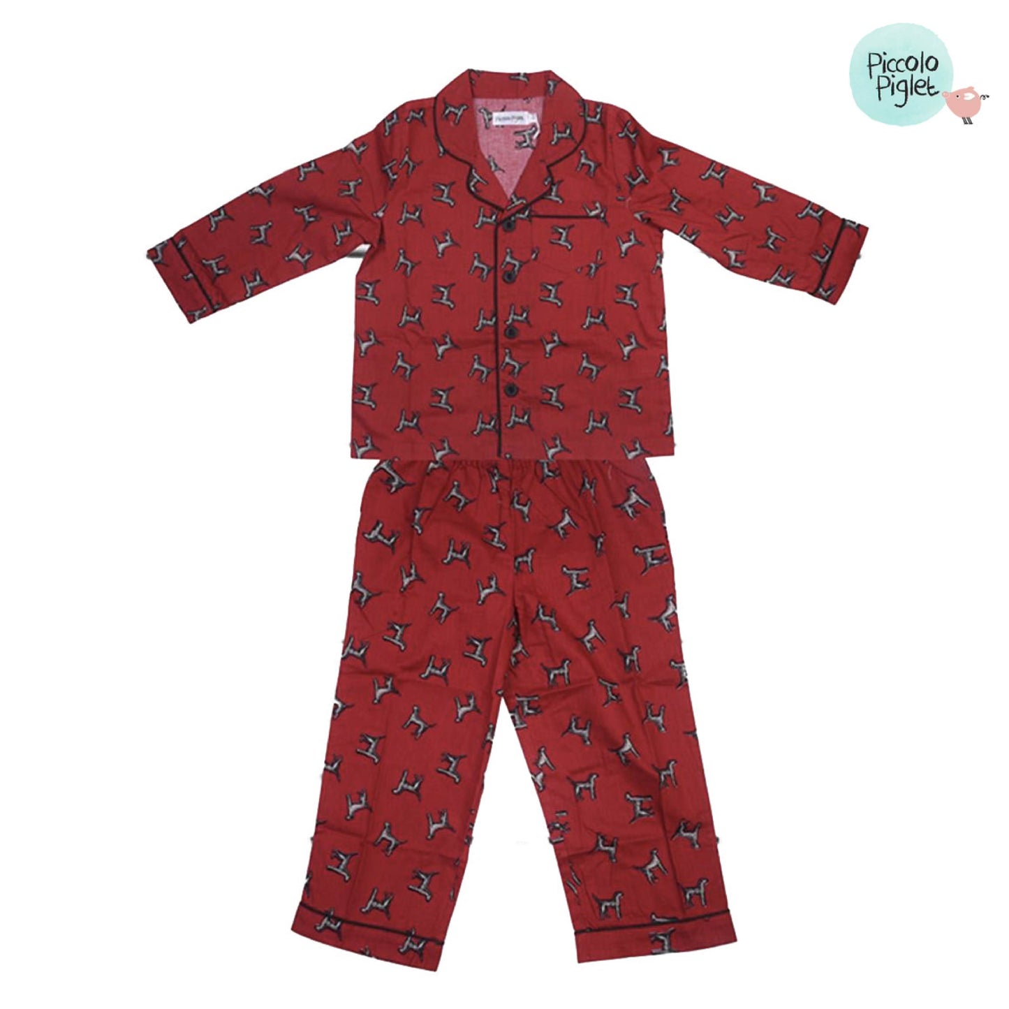 Red Night Suit - Printed