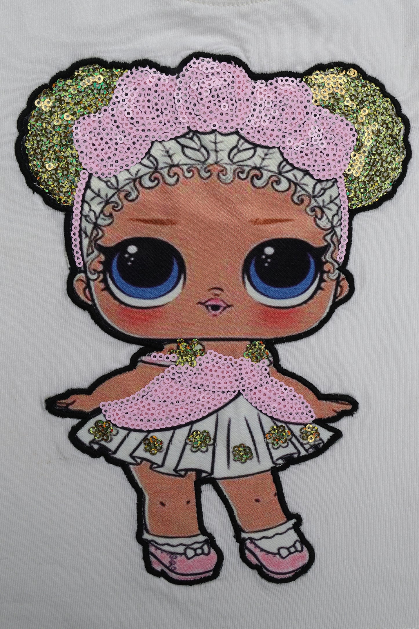 Half Sleeve T-shirt With Doll Patch