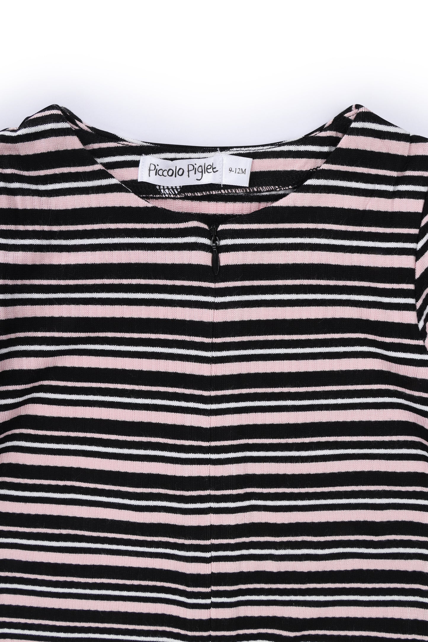 My First Romper Pink And Black Stripes