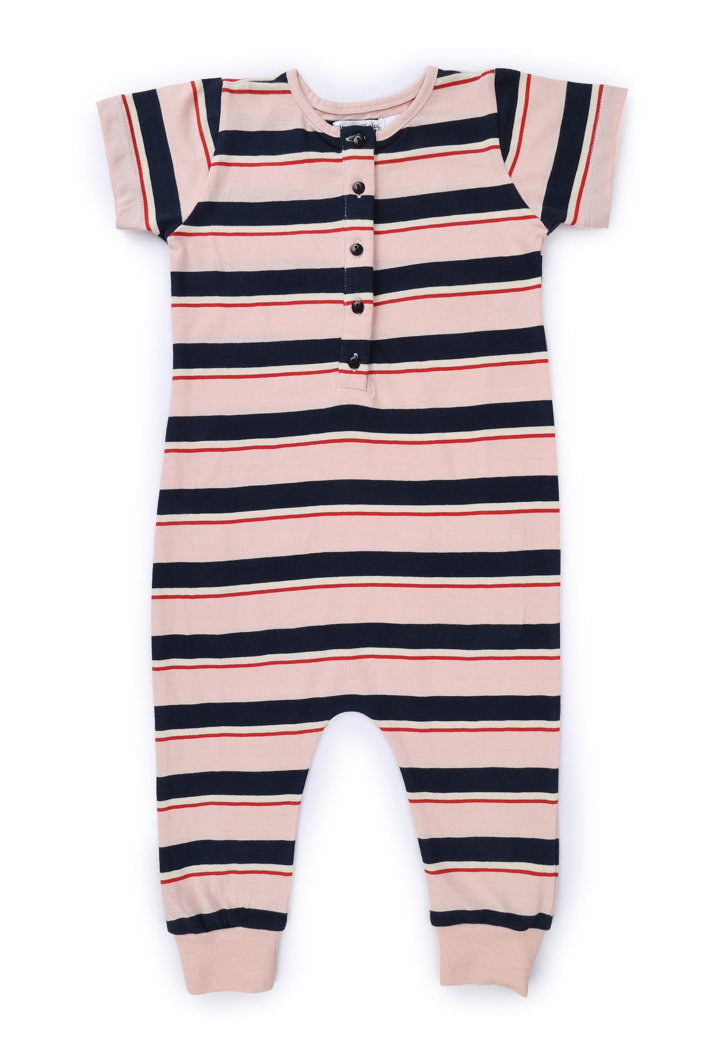 The Cruising Romper Pink and White Stripes