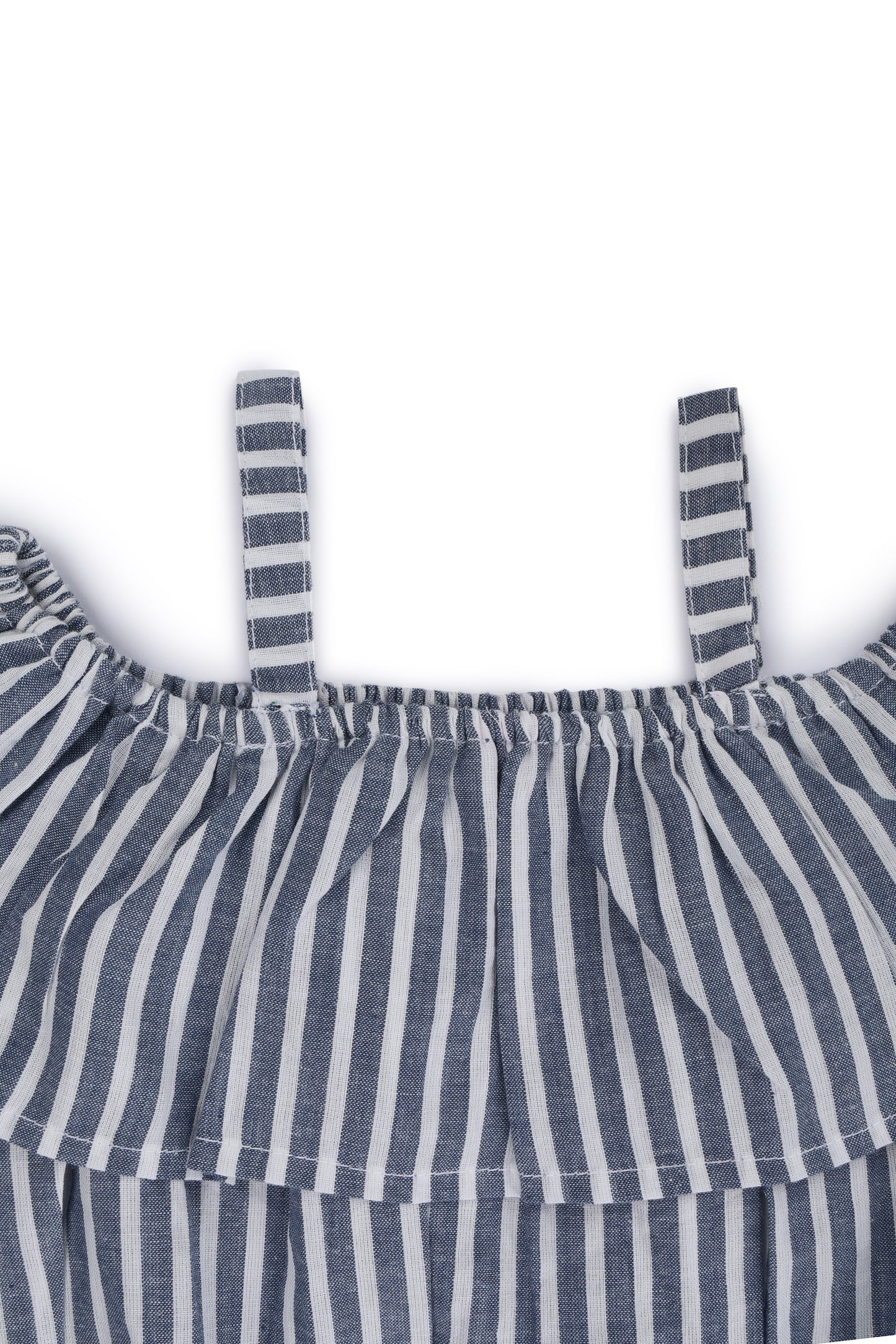 Off Shoulder Top Blue Striped