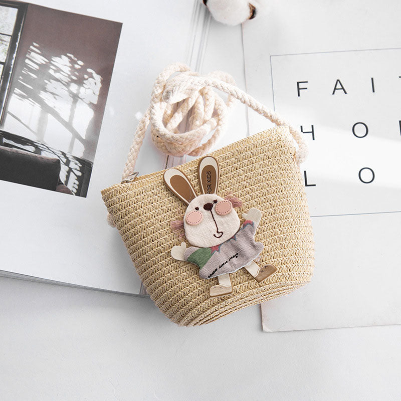 Kids Designer Straw Handmade Bag