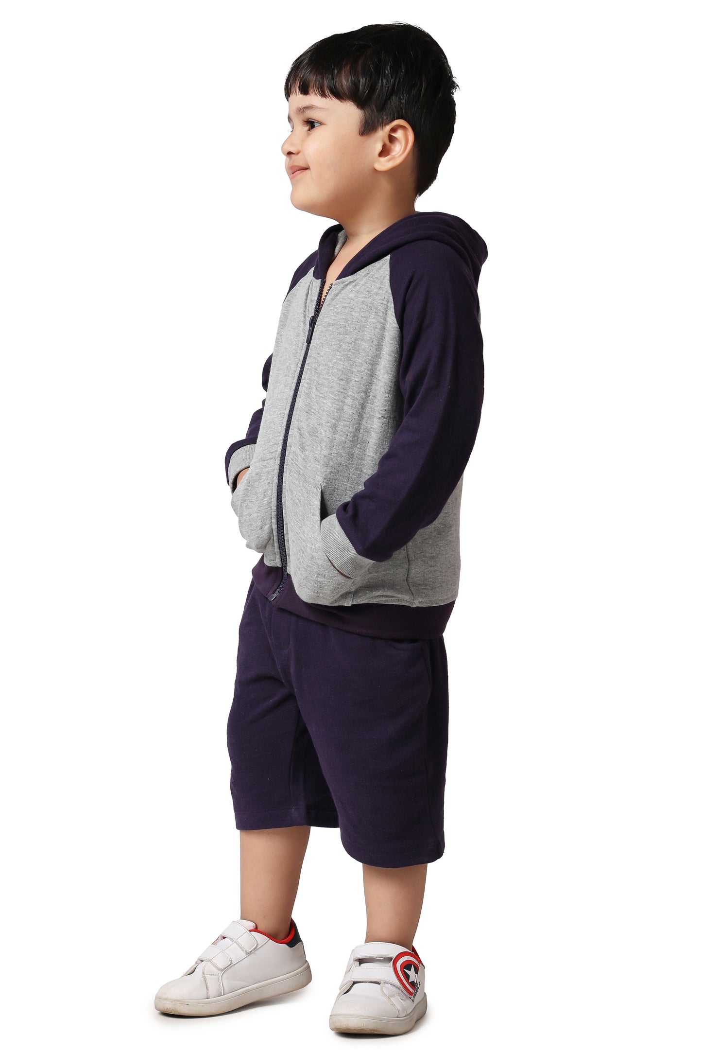 Hoody Sweatshirt With Shorts