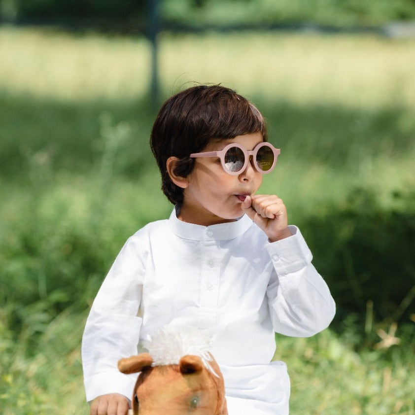 Piccolo White cotton kurta with dhoti pant