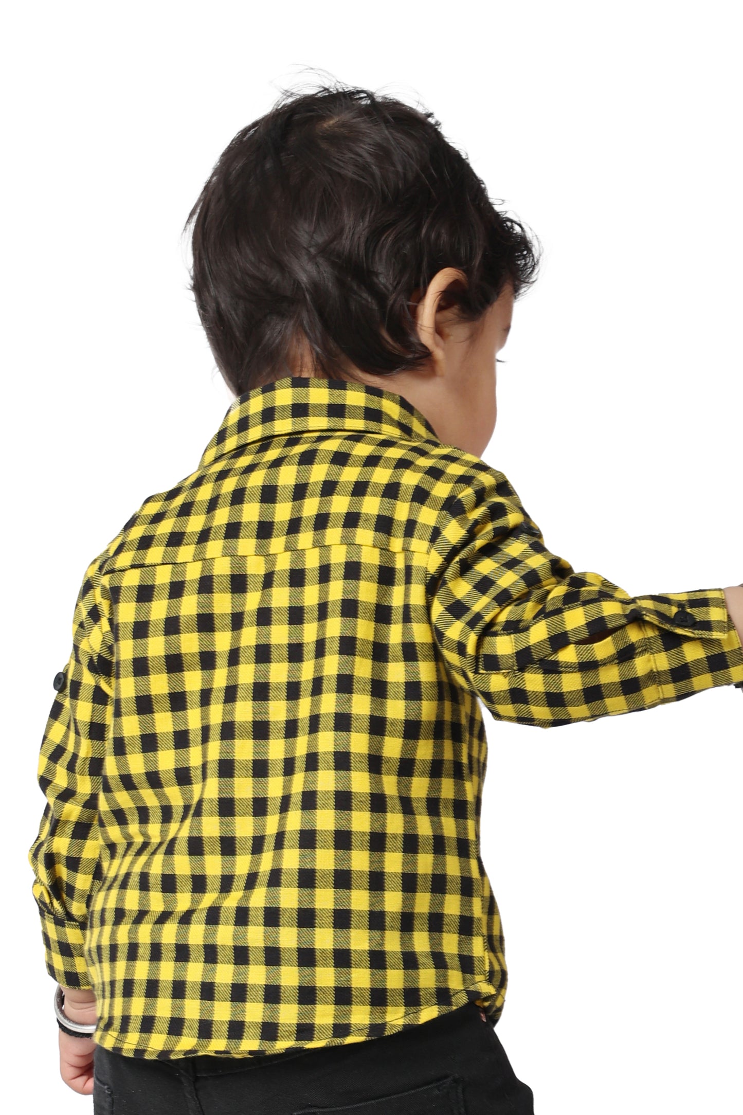 Linen Shirt Yellow and Black Checks